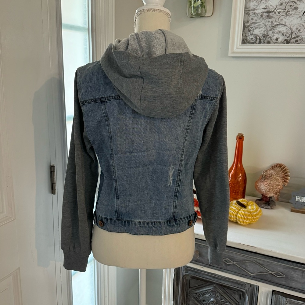 Ci Sono denim jacket detachable hoodie size large - Picture 2 of 9